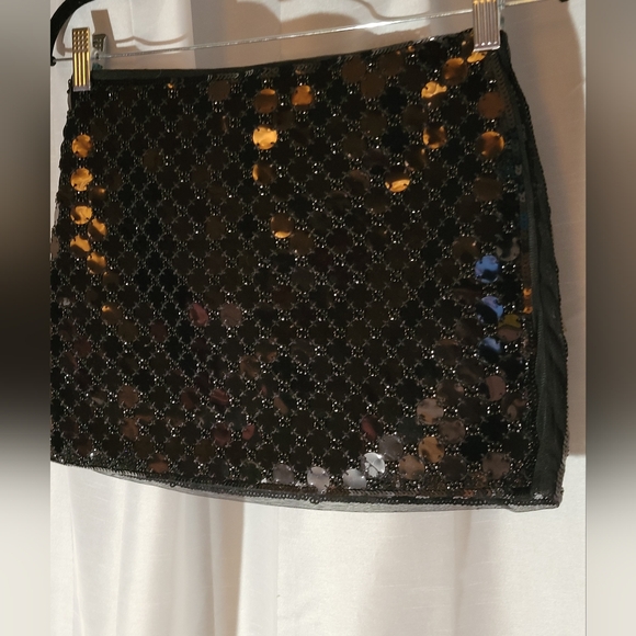 * New Allurite SEQUIN Decor Metallic Bidycon skirt - Picture 3 of 7